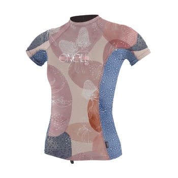 O'NEILL GIRL'S PREMIUM SKINS S/S SUN SHIRT 50+ BLOOM DRIFT BLUE