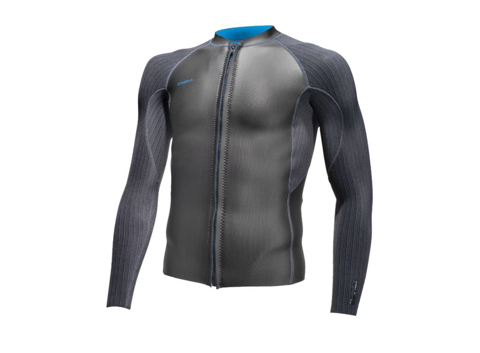O'NEILL HYPERFREAK 2MM CORPETTO FRONT ZIP MANICHE LUNGHE BLACK