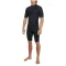 O'NEILL HYPERFREAK 2MM MUTA CORTA CHEST ZIP BLACK