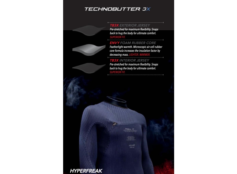 O'NEILL HYPERFREAK 4/3+ MUTA INTERA INVERNALE FRONT ZIP 