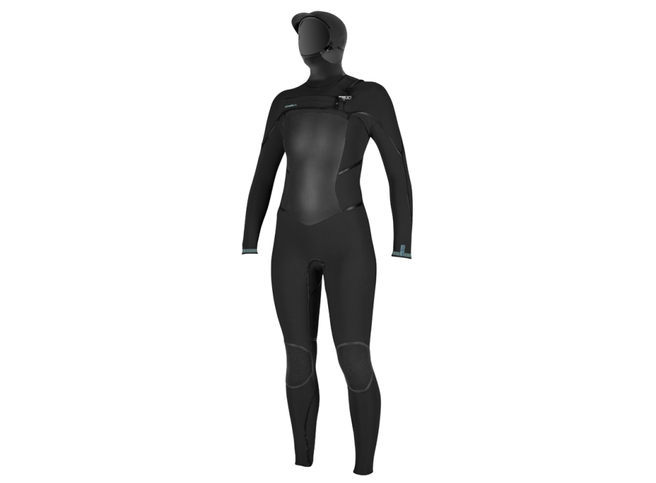 O'NEILL PSYCHO TECH 6/4+ MUTA INVERNALE FRONT ZIP CON CAPPUCCIO BLACK DONNA