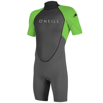 O'NEILL REACTOR II 2/2 BACK ZIP S/S SPRING WETSUIT GRAPH DAYGLO