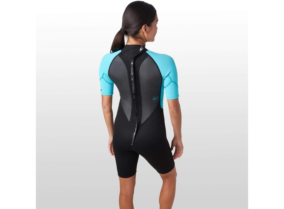 O'NEILL REACTOR II 2MM MUTA CORTA DONNA BLACK/LIGHT AQUA