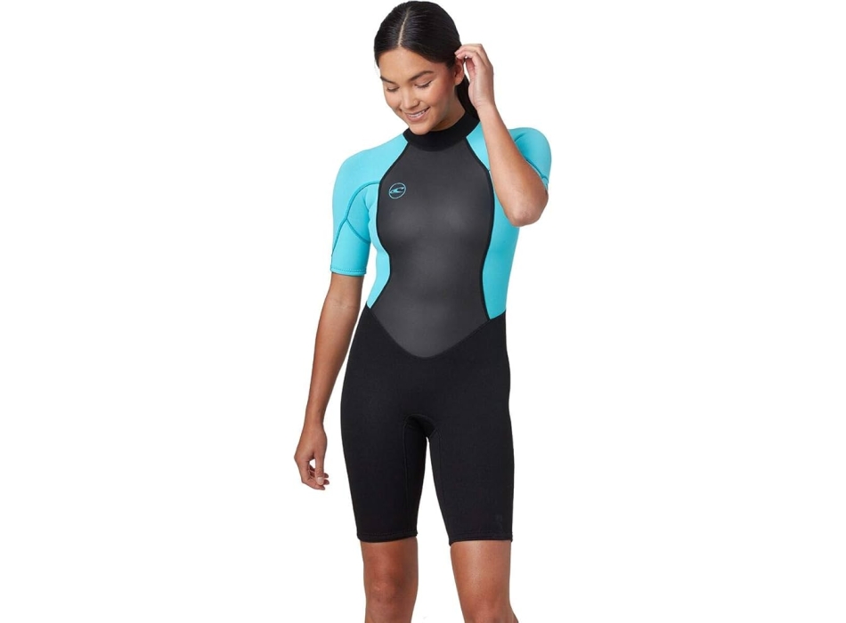 O'NEILL REACTOR II 2MM MUTA CORTA DONNA BLACK/LIGHT AQUA
