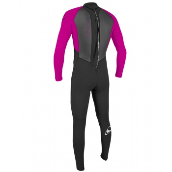 O'NEILL YOUTH REACTOR II 3/2 MM BACK ZIP FULL WETSUIT BLACK BERRY