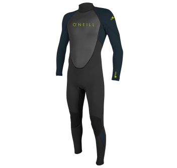 O'NEILL YOUTH REACTOR II 3/2 MM BACK ZIP FULL WETSUIT BLACK SLATE