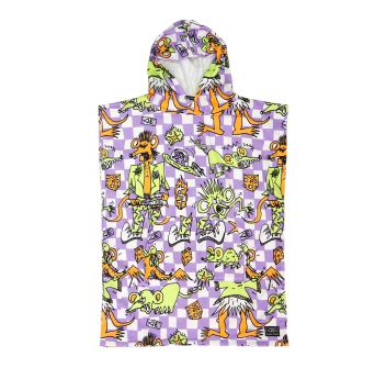OCEAN & EARTH IRVINE HOODED PONCHO PER BAMBINI PURPLE