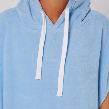 OCEAN & EARTH LADIES DAYDREAM HOODED PONCHO IN SPUGNA DONNA BLUE