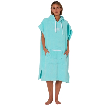 OCEAN & EARTH LADIES HOODED PONCHO IN SPUGNA DONNA MINT