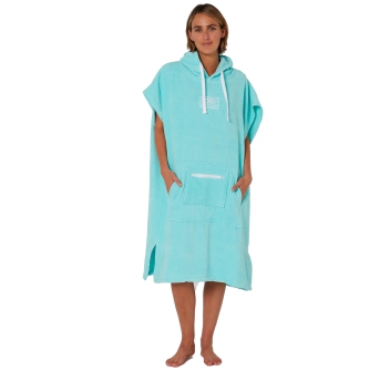 OCEAN & EARTH LADIES HOODED PONCHO IN SPUGNA DONNA MINT