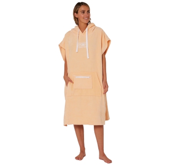 OCEAN & EARTH LADIES HOODED PONCHO IN SPUGNA DONNA PEACH