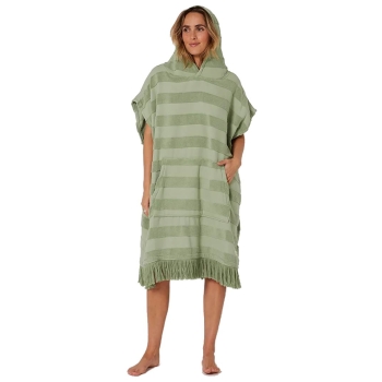 OCEAN & EARTH PONCHO DONNA CON CAPPUCCIO LAYZ SAGE