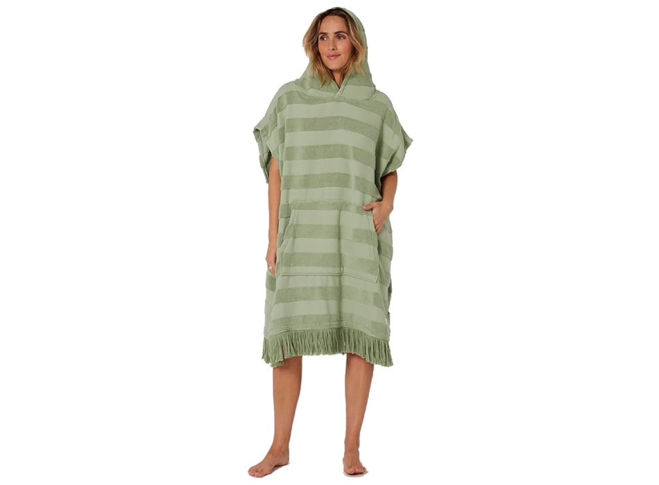 OCEAN & EARTH PONCHO DONNA CON CAPPUCCIO LAYZ SAGE