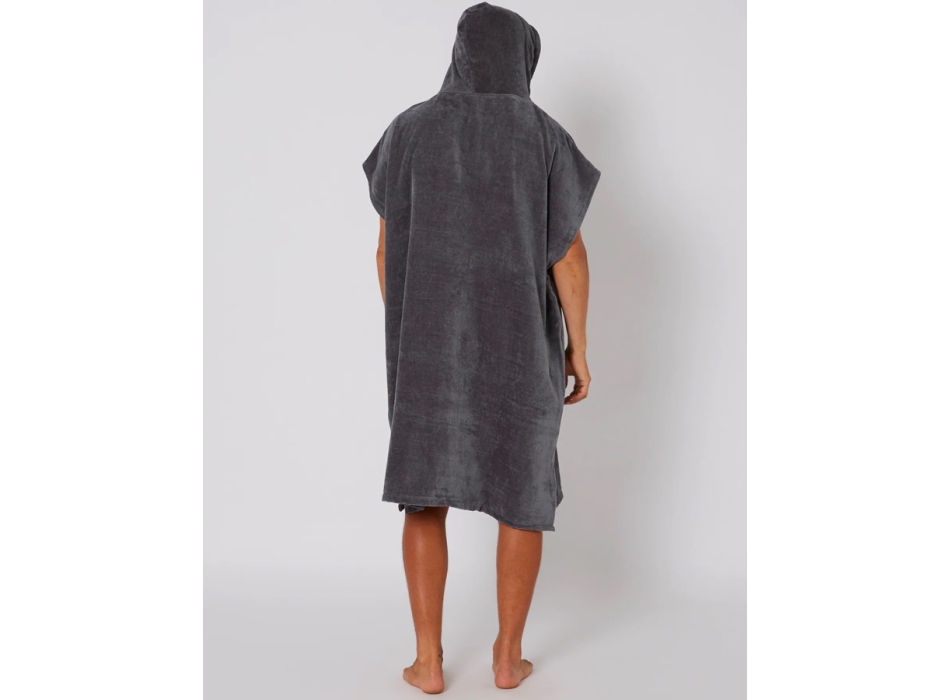 OCEAN & EARTH PONCHO IN SPUGNA CHARCOAL