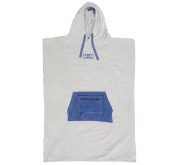 OCEAN & EARTH PONCHO IN SPUGNA LIGHT GREY