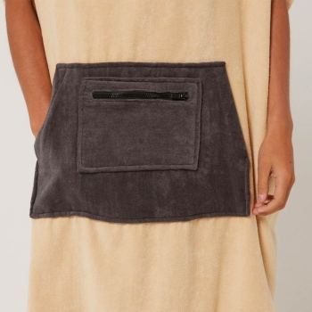 OCEAN & EARTH PONCHO IN SPUGNA SAGE