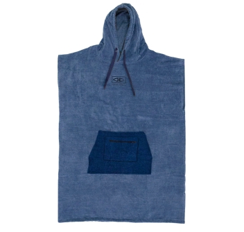 OCEAN & EARTH PONCHO IN SPUGNA STEEL BLUE