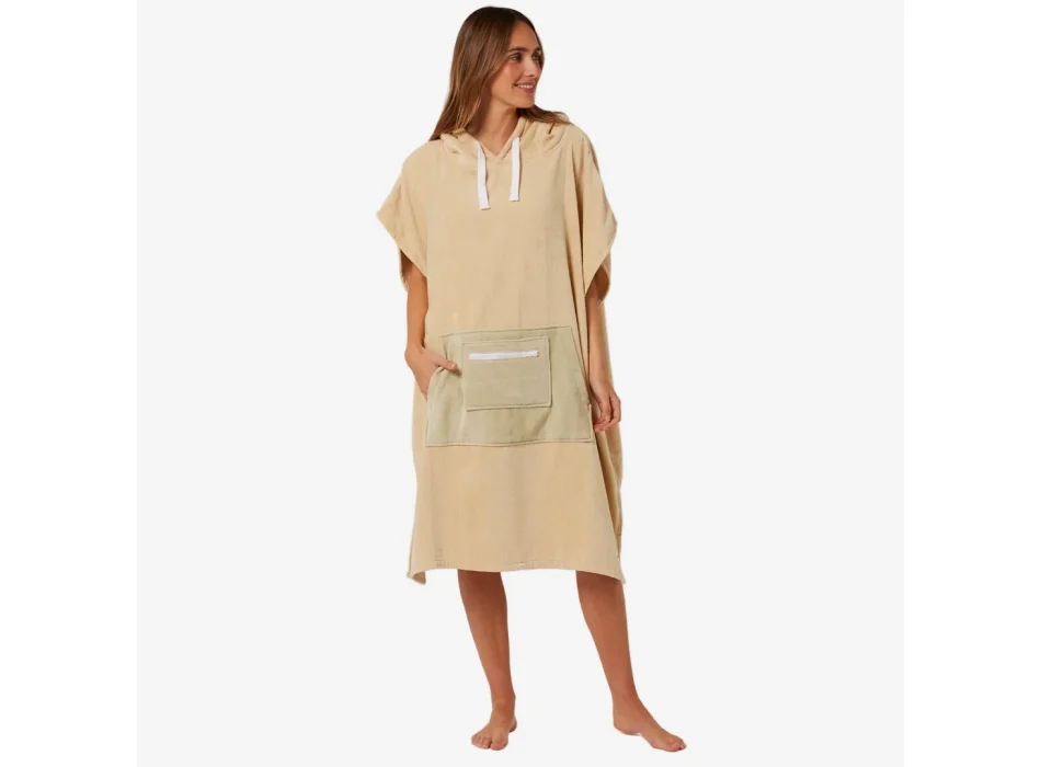OCEAN & EARTH PONCHO LADIES DAY DREAM HOODED BEIGE