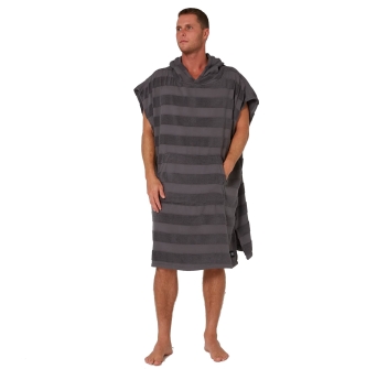 OCEAN & EARTH PONCHO LAYZ HOODED ADULTO CHARCOAL