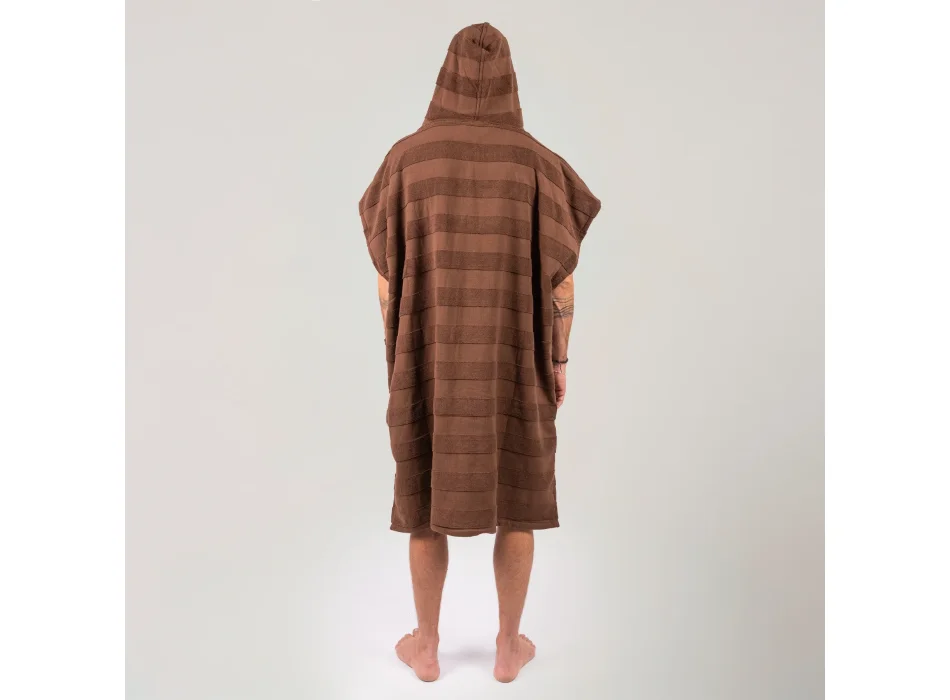 OCEAN & EARTH PONCHO LAYZ HOODED ADULTO COCOA
