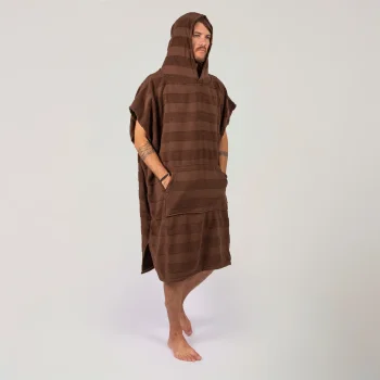 OCEAN & EARTH PONCHO LAYZ HOODED ADULTO COCOA