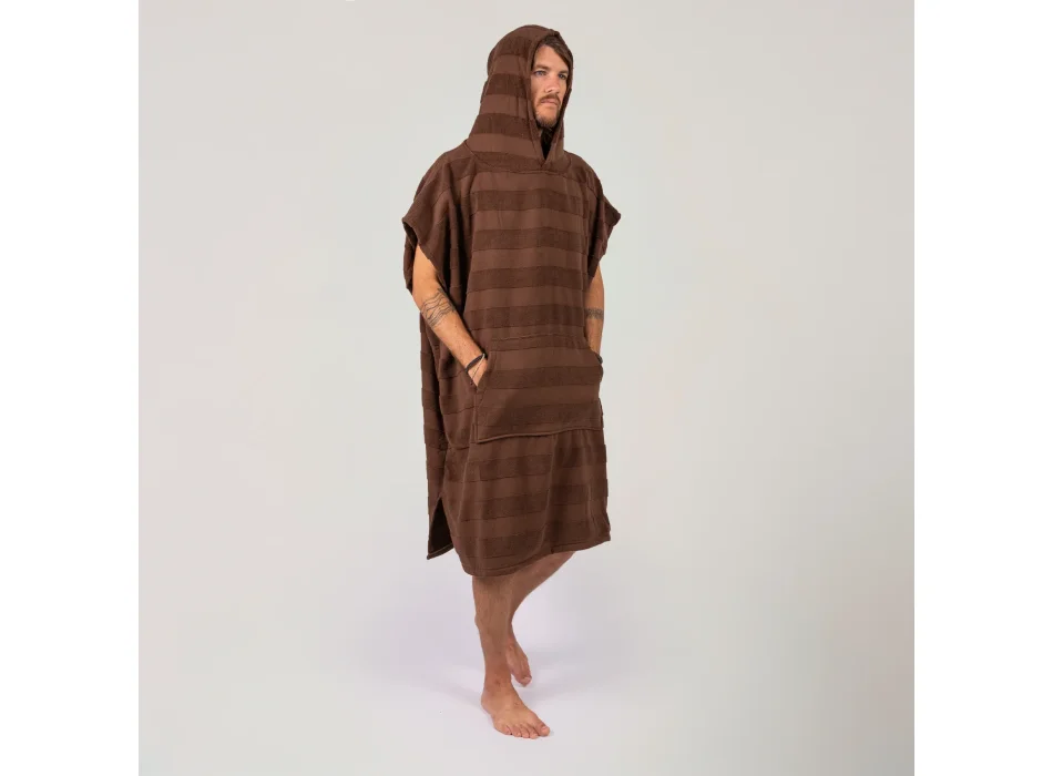 OCEAN & EARTH PONCHO LAYZ HOODED ADULTO COCOA
