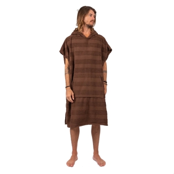 OCEAN & EARTH PONCHO LAYZ HOODED ADULTO COCOA
