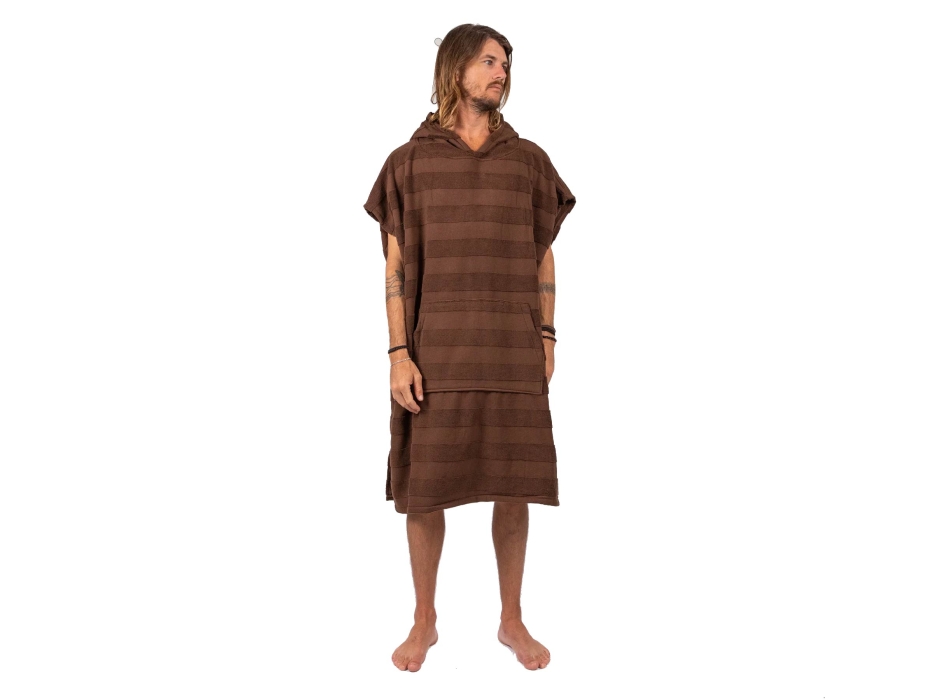 OCEAN & EARTH PONCHO LAYZ HOODED ADULTO COCOA