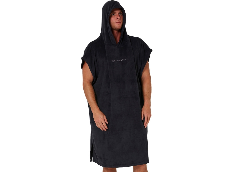 OCEAN & EARTH PONCHO SURF ESSENTIAL HOODED ADULTO PETROL