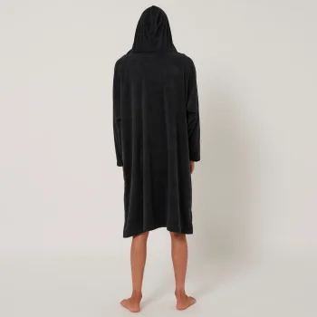 OCEAN & EARTH PONCHO SURF ESSENTIAL MANICA LUNGA HOODED ADULTO DULL BLACK