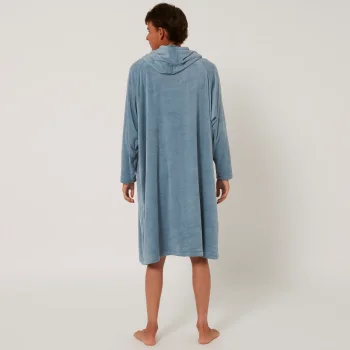 OCEAN & EARTH PONCHO SURF ESSENTIAL MANICA LUNGA HOODED ADULTO PETROL
