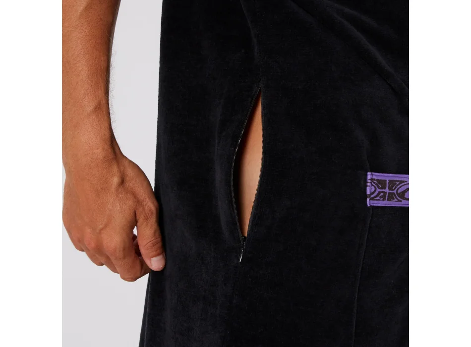 OCEAN & EARTH STRIKE HOODED PONCHO IN SPUGNA ADULTO BLACK