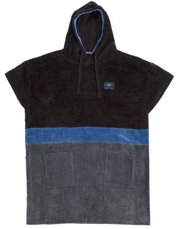 OCEAN & EARTH STRIKE HOODED PONCHO IN SPUGNA ADULTO BLUE
