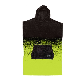 OCEAN & EARTH YOUTH SOUTHSIDE HOODED PONCHO IN MICROFIBRA RAGAZZO BLACK