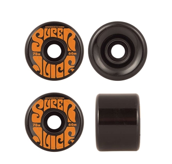 OJ WHEELS SUPER JUICE BLACK RUOTE SKATE 60MM