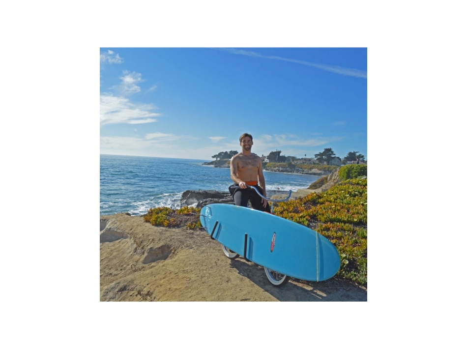 PORTA SURF LATERALE PER BICICLETTE MBB LONGBOARD RACKS