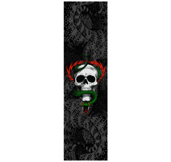 POWELL PERALTA GRIPTAPE PER SKATEBOARD MCGILL SKULL AND SNAKE 10.5”X33” EA WHITE