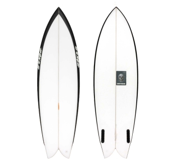 PUKAS CHRIS CHRISTENSON 5'10" PEGASO TWIN FIN BLACK