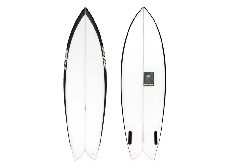 PUKAS CHRIS CHRISTENSON 5'10" PEGASO TWIN FIN BLACK