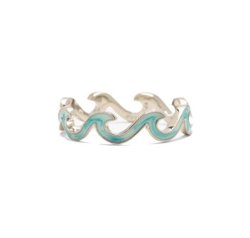PURA VIDA ANELLO SMALTATO TIE DYE WAVE SILVER