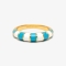 PURA VIDA ANELLO STRIPED ENAMEL GOLD RING