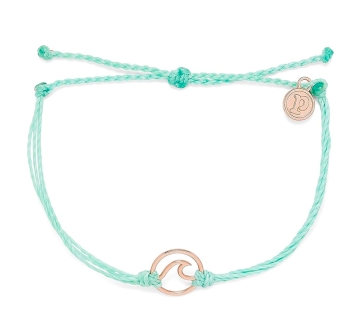 PURA VIDA ROSE GOLD WAVE BRACCIALETTO SEAFOAM