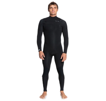 QUIKSILVER 3/2 EVERYDAY SESSIONS  FRONT ZIP MUTA INTERA BLACK