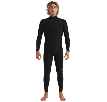 QUIKSILVER 4/3 HIGHLINE CHEST ZIP MUTA INTERA BLACK