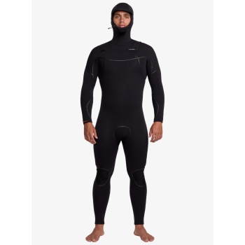 QUIKSILVER 5/4 MARATHON SESSIONS CHEST ZIP MUTA CON CAPPUCCIO