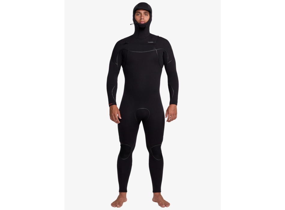 QUIKSILVER 5/4 MARATHON SESSIONS CHEST ZIP MUTA CON CAPPUCCIO