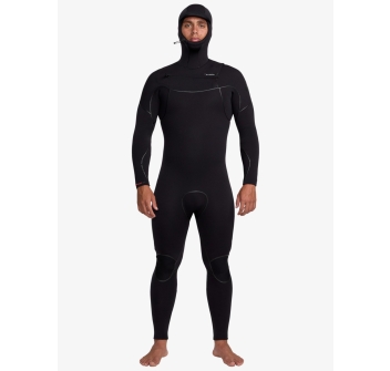 QUIKSILVER 5/4 MARATHON SESSIONS CHEST ZIP MUTA CON CAPPUCCIO