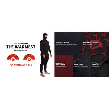 QUIKSILVER 5/4 MARATHON SESSIONS CHEST ZIP MUTA CON CAPPUCCIO