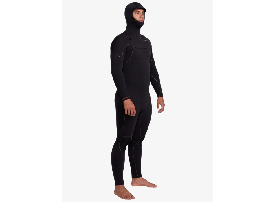 QUIKSILVER 5/4 MARATHON SESSIONS CHEST ZIP MUTA CON CAPPUCCIO