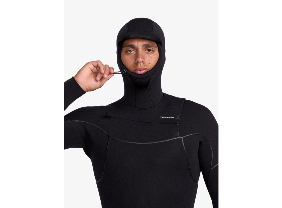 QUIKSILVER 5/4 MARATHON SESSIONS CHEST ZIP MUTA CON CAPPUCCIO